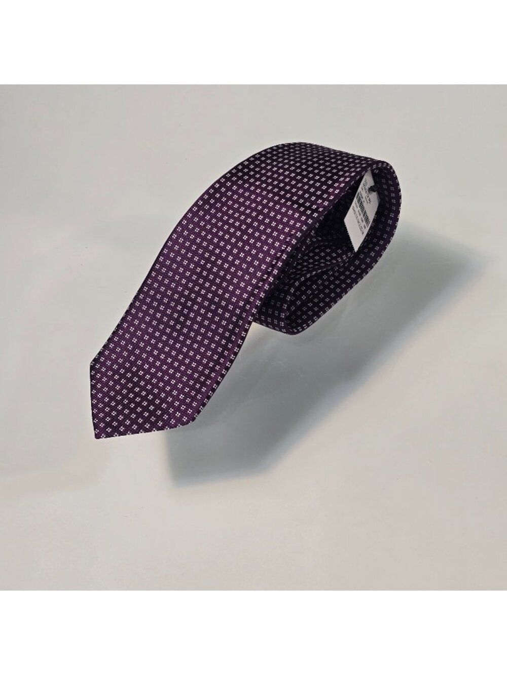 Tie Rack All Silk Necktie Made In Italy Neck Tie TR London Purple White Checks
